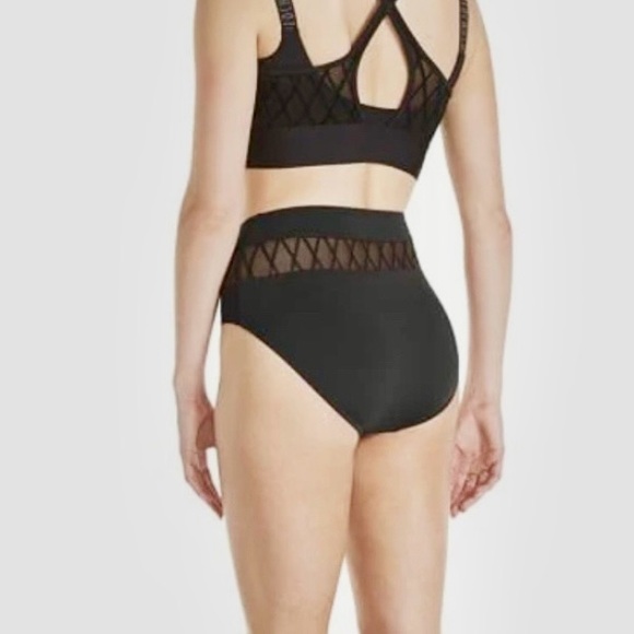 Bloch Other - BLOCH - DIAMOND MESH HIGH WAIST BRIEFS Black Womens Small Dance wear Costume